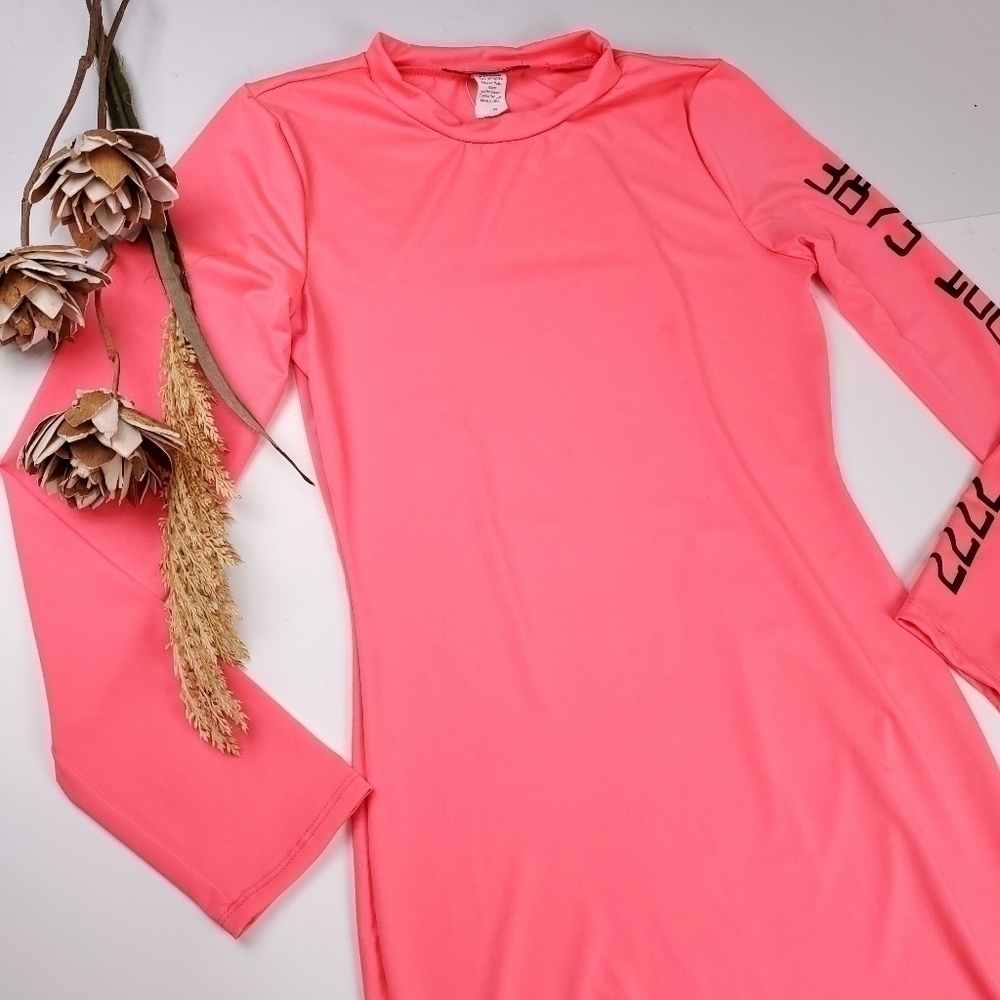 Touch Me Hot Pink Body Contour Slip Dress M - Picture 5 of 7
